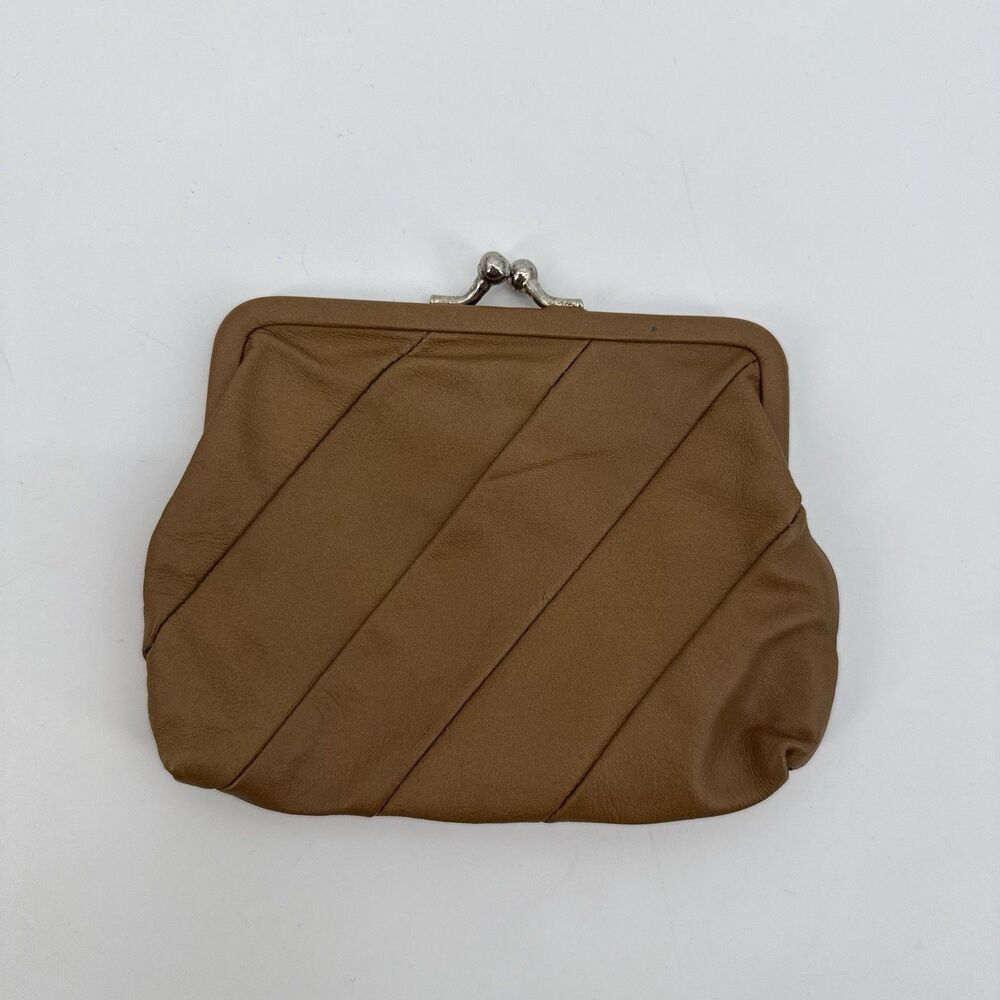 Vintage Unbranded Brow Genuine Leather Coin Pouch Small